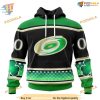 Custom Hockey Celebrate St Patrick’s Day NHL Carolina Hurricanes 3D Hoodie Sweatshirt