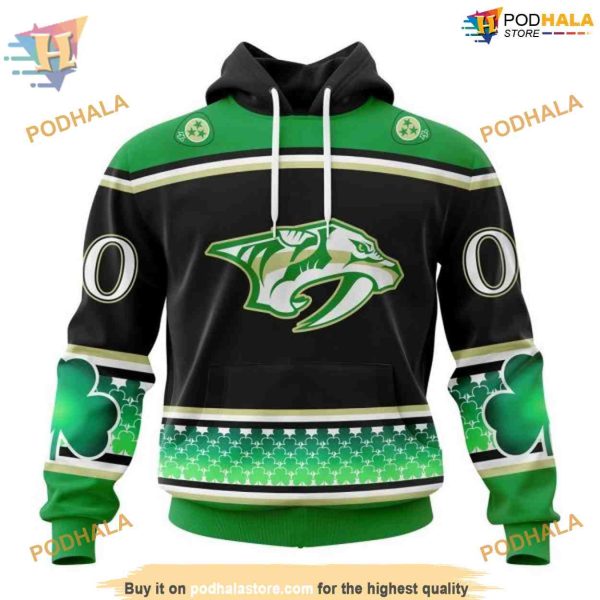 Custom Hockey Celebrate St Patrick’s Day NHL Nashville Predators Hoodie 3D