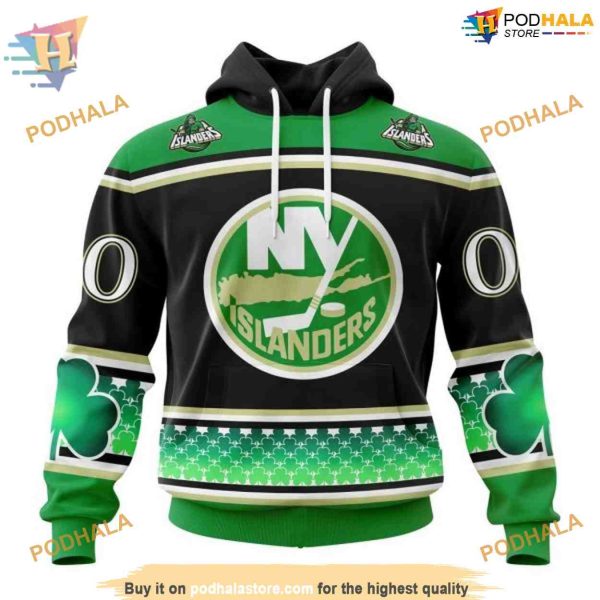 Custom Hockey Celebrate St Patrick’s Day NHL New York Islanders Hoodie 3D