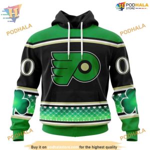 Custom Hockey Celebrate St Patrick’s Day NHL Philadelphia Flyers Hoodie 3D