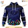 Custom Hockey Fights Against Autism NHL Tampa Bay Lightning Hoodie 3D