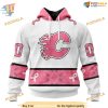 Custom IN OCTOBER WE WEAR PINK BREAST CANCER NHL Calgary Flames Hoodie 3D