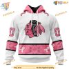 Custom IN OCTOBER WE WEAR PINK BREAST CANCER NHL Chicago Blackhawks Hoodie 3D