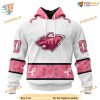 Custom IN OCTOBER WE WEAR PINK BREAST CANCER NHL Minnesota Wild Hoodie 3D