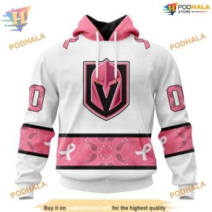 Custom IN OCTOBER WE WEAR PINK BREAST CANCER NHL Vegas Golden Knights Hoodie 3D