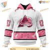 Custom In Classic Style PINK BREAST CANCER NHL Colorado Avalanche Hoodie 3D