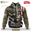 Custom Jacksonville Jaguars Honor Veterans Kneeling Soldier Design Shirt NFL Hoodie 3D