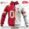 Custom Kansas City Chiefs Mix Jersey Special Design NFL Hoodie 3D