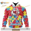 Custom Kansas City Chiefs Special Autism Puzzle Game Stripes Design NFL Hoodie 3D