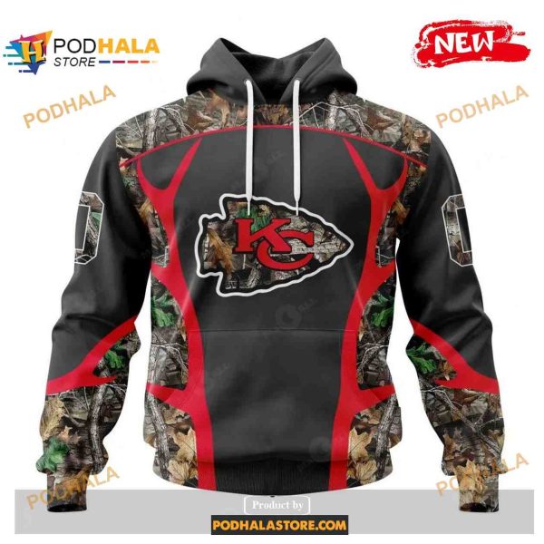 Custom Kansas City Chiefs Special Camo Hunting Black Design NFL Hoodie 3D