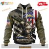 Custom Los Angeles Chargers Honor Veterans Kneeling Soldier Design Shirt NFL Hoodie 3D