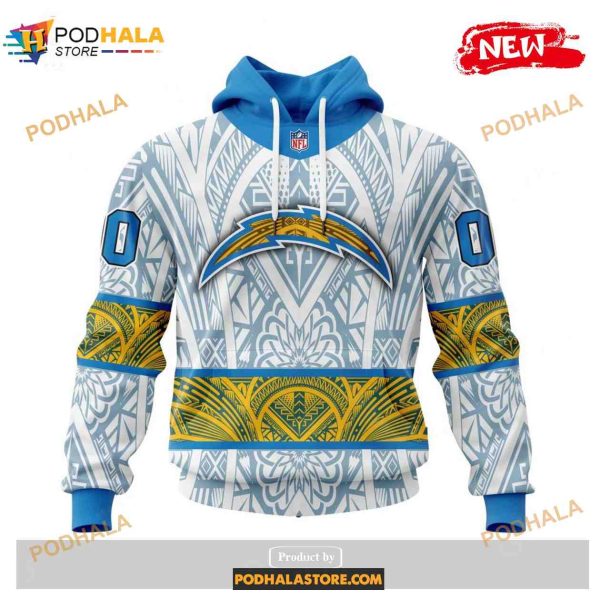 Custom Los Angeles Chargers Native With Samoa Culture Design Shirt NFL Hoodie 3D