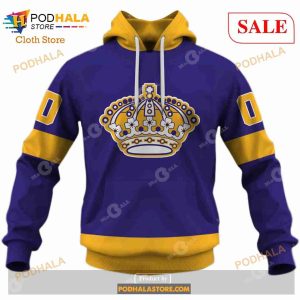 Custom Los Angeles Kings 70s Throwback Vintage NHL Away Sweatshirt Hoodie 3D