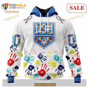 Custom Los Angeles Kings Autism Awareness Design NHL Hoodie 3D