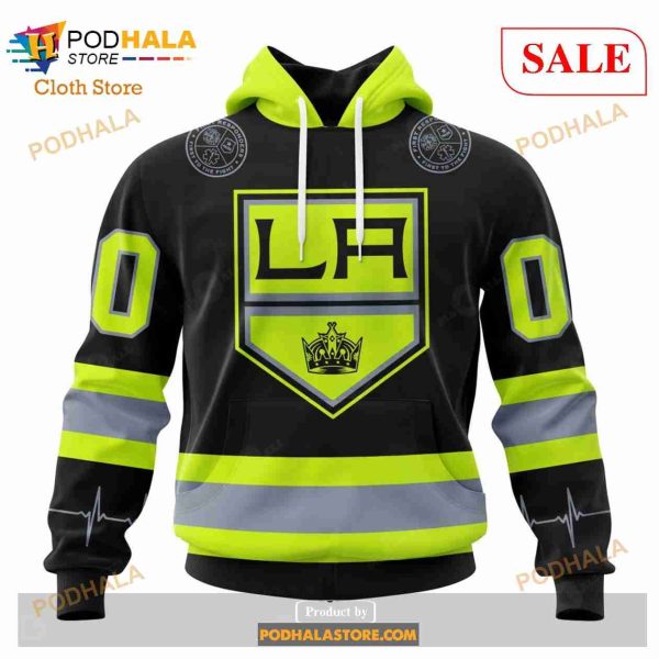 Custom Los Angeles Kings Unisex FireFighter Uniforms Color NHL Hoodie 3D