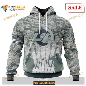 Custom Los Angeles Rams Honor US Air Force Veterans Shirt NFL Hoodie 3D