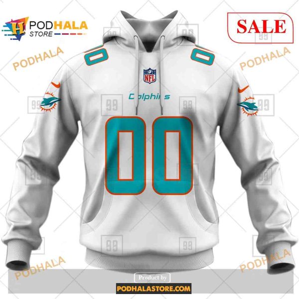 Custom Miami Dolphins Road Jersey Shirt NFL Hoodie 3D