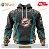 Custom Miami Dolphins Special Camo Hunting Black Design NFL Hoodie 3D