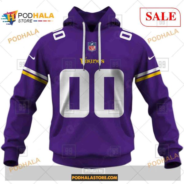 Custom Minnesota Vikings Home Shirt NFL Hoodie 3D