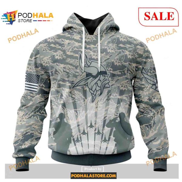 Custom Minnesota Vikings Honor US Air Force Veterans Shirt NFL Hoodie 3D