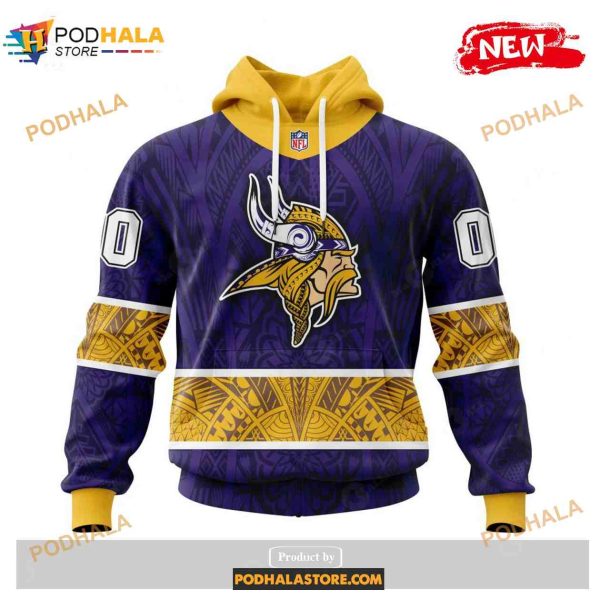 Custom Minnesota Vikings Native With Samoa Culture Design Shirt NFL Hoodie 3D