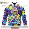 Custom Minnesota Vikings Special Autism Puzzle Game Stripes Design NFL Hoodie 3D