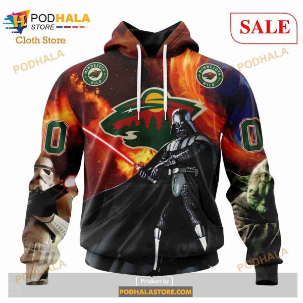 Custom Minnesota Wild Design X Star War Sweatshirt NHL Hoodie 3D