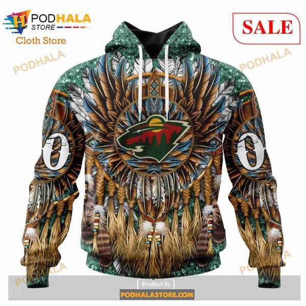 Custom Minnesota Wild Native Costume Design Sweatshirt NHL Hoodie 3D