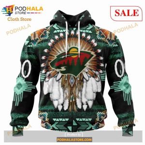 Custom Minnesota Wild Native Costume Sweatshirt NHL Hoodie 3D