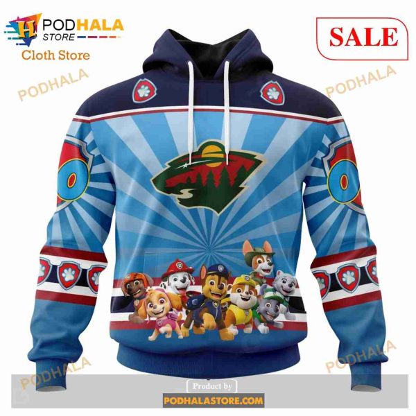 Custom Minnesota Wild Paw Patrol Sweatshirt NHL Hoodie 3D