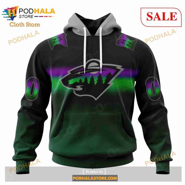 Custom Minnesota Wild Retro Gradient Design Sweatshirt NHL Hoodie 3D