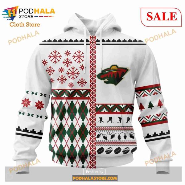 Custom Minnesota Wild Unisex Christmas Sweatshirt NHL Hoodie 3D