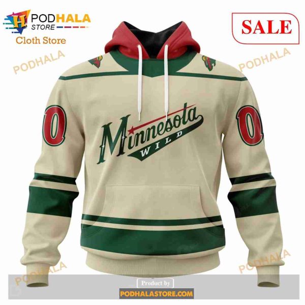 Custom Minnesota Wild Unisex With Retro Concepts Sweatshirt NHL Hoodie 3D