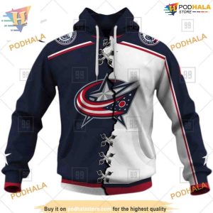 Custom Mix Jersey 2023 Style NHL Columbus Blue Jackets Hoodie 3D