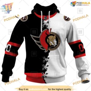 Custom Mix Jersey 2023 Style NHL Ottawa Senators Hoodie 3D