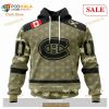 Custom Montreal Canadiens Camo Military Appreciation NHL Hoodie 3D