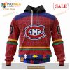 Custom Montreal Canadiens Fearless Aganst Autism Sweatshirt NHL Hoodie 3D