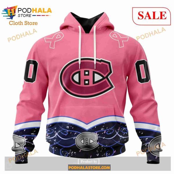 Custom Montreal Canadiens Fights Cancer Sweatshirt NHL Hoodie 3D