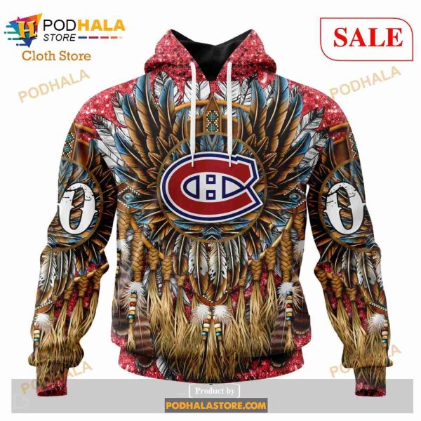 Custom Montreal Canadiens Native Costume Design NHL Hoodie 3D