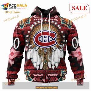 Custom Montreal Canadiens Native Costume Sweatshirt NHL Hoodie 3D