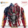 Custom NFL Arizona Cardinals Demon Face American Flag Shirt Hoodie 3D