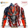 Custom NFL Cleveland Browns Demon Face American Flag Shirt Hoodie 3D