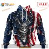 Custom NFL Dallas Cowboys Demon Face American Flag Shirt Hoodie 3D