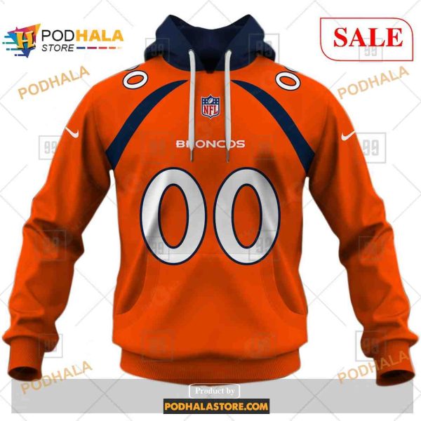 Custom NFL Denver Broncos Home Shirt Hoodie 3D