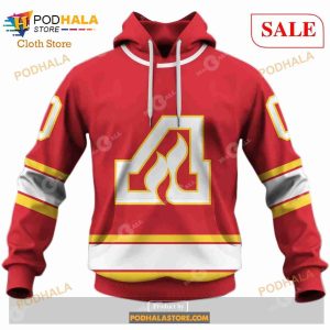 Custom NHL ATLANTA FLAMES CALGARY FLAMES 70s Vintage Home  Shirt Hoodie 3D