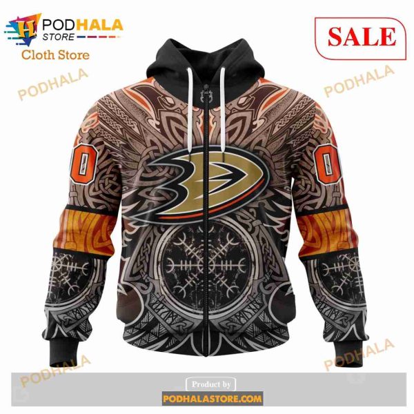 Custom NHL Anaheim Ducks Norse Viking Symbols Shirt Hoodie 3D