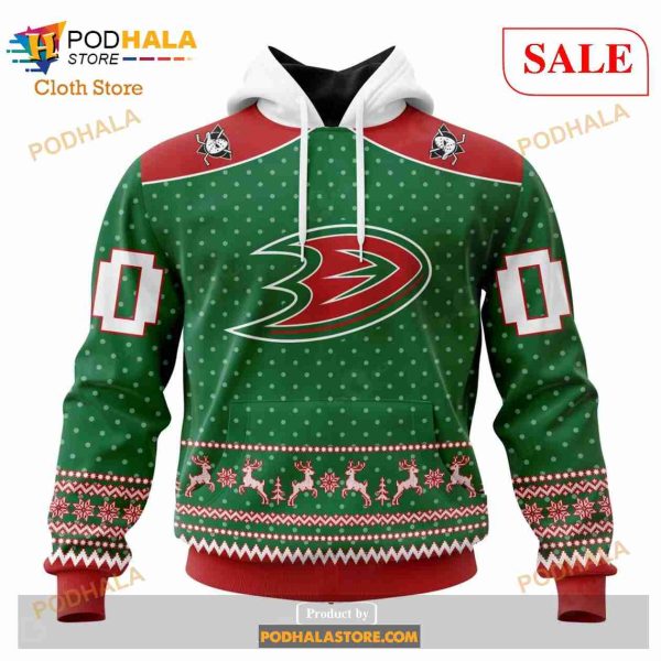 Custom NHL Anaheim Ducks Special Christmas Apparel Shirt Hoodie 3D