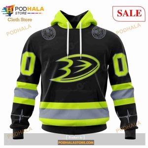 Custom NHL Anaheim Ducks Unisex With FireFighter Uniforms Color Shirt Hoodie 3D