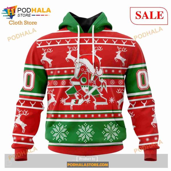 Custom NHL Arizona Coyotes Christmas Is Coming Shirt Sweatshirt Hoodie 3D Women Men