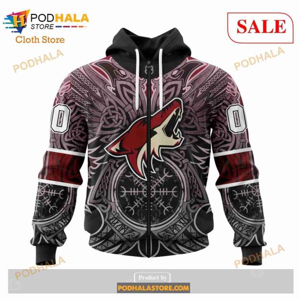 Custom NHL Arizona Coyotes Norse Viking Symbols Shirt Hoodie 3D